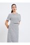 Women Sheath Tweed Midi Dress - 2