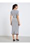 Women Sheath Tweed Midi Dress - 5
