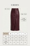 Burgundy Slit Faux Leather High-Waist Maxi Skirt - 6