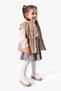 Plaid Skirt, Pantyhose & Vest Holiday Outfit for Baby Girl, 4-Piece Set 9093 Spr