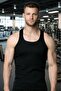3 Pack Men's Athlete Black White Gray Breathable Quick Dry Fitness Running Vest L - 2