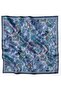Blue Object Pattern 100% Twill Silk Scarf 4216 - 85 - 4