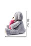 Romantic Gift for Valentine's Day Large Size Plush Teddy Bear with Heart Pillow - 4
