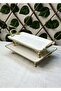 Pisa 2-Piece Porcelain Set with Gold Details, 4-Legged with Handles, for Gifting, Entertainment, or as a Gift Set - 2