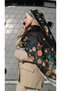 Luxury Shawl Silk Hijab 4 Seasons Double Sided Floral Pattern 70 X 180 cm - 2