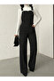 Long Black B Wide-Leg Bahçevan Jumpsuit - 4