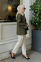 Khaki Fur Collar Lined Cashmere Jacket Coat 2121 - 7