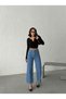 Blue High Waist Ankle Length Denim Jeans
