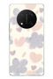 Honor X9C Compatible Pastel Paint Garden Flower and Heart Printed Silicone Case