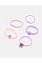 Girls Lilac And Pink Elastic Hair Tie Set (Pack of 15) - 2