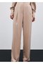 High Waist Satin Crepe Wide Leg Women's Trousers - 3