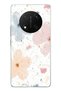 Honor X9C Compatible Pastel Abstract Flower and Stain Patterned Printed Silicone Case