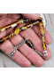 Arizona Katalin Alpaca Tassel Cut 7X10Mm Prayer Beads - Brown Yellow - 5