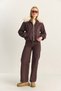 Women's Kahseyyar Faux Fur Collar Lined Pocket Detailed Denim Bomber Jacket Trousers Set 6058 60283898 - 4