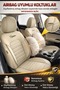 Premium Series Luxury Linen Car Seat Cover - 5 Seat Full Set - 2