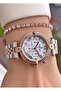 Rose Silver Color Women's Wristwatch 3-Piece Steel Bracelet Set Elegant Gift Set for Special Occasions - 5