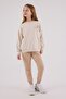 Beige Girl's Tracksuit Set