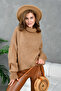 Women's Turtleneck Ribbed Knit Oversized Knitwear Tunic 223009 - 3