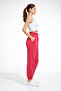 Women's Pink Elastic Waist, Elastic Cuffs, Pockets, 2 Thread Comfortable Fit Sweatpants - 2