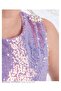 Collar Bow Sparkling Sequin Fabric Girls' Evening Dress - 5