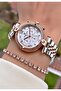 Rose Silver Color Women's Wristwatch 3-Piece Steel Bracelet Set Elegant Gift Set for Special Occasions - 4
