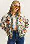 Women's Multicolor Stand Collar Mix Embroidery Ethnic Pattern Long Sleeve Jacket 3005 60283897