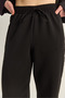 Women's Black Pocket Detailed Hooded Zippered Scuba Top and Bottom Set 4058 60283919 - 5