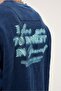 Washed Sweatshirt with Ripped Detail - 5