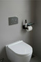 Metal Shelf Toilet Roll Holder with Phone Stand Matte Black Wall Mounted Wc Paper Holder Bathroom Accessory - 2