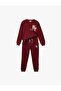 Cotton Long Sleeve Crew Neck Waist Tie Printed Tracksuit Set - 3