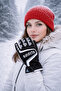 Unisex (Grey-Black) Cold Weather Resistant Biker+Skier Gloves Sport Look - 2