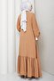 Ayrobin Dress with Tie Detail Camel Hm2873 - 6