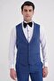 Slim Fit Removable Shawl Satin Collar Parliament Blue Groom Suit with Vest Tuxedo Suit Black 072 - 5