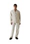Jacquard Men's Linen Blend Comfort Fit Shirt - 2