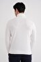 Men's Comfort Fit Comfortable Fit Wool Ecru Off-White Knitwear Sweater Tr 895 - 6