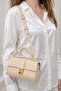 Women's Gold Lock Detailed Mini Hand and Shoulder Bag - Long Strap - 3