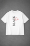 Oversized Unisex T-Shirt 100% Cotton Comfortable Fit Black Red Printed Premium