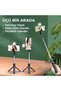 Telescopic Foldable Selfie Tripod with Bluetooth Control Led Light - 3