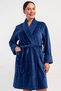 Women's Plus Size Dressing Gown - Velvet Shawl Collar with Pockets 100% Cotton Dressing Gown C5T2N0705