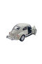 1:36 Scale Metal Vosvos Pull Back Car Doors Open Toy 1947 Volkswagen Beetle - White - 5