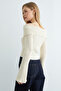 Zippered Madonna Collar Cardigan with Sleeve Detail - 8