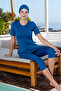Walt Stretch Fabric Short Sleeve Hijab Swimsuit 2606