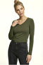 Women's V-Neck Snap Bodysuit - 2