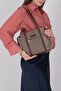 Sand - Brown Satin Women's Shoulder Bag Sp1215 - 3