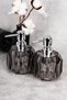 Set of 2 Liquid Soap Dispensers 300 ml Diamond Patterned Modern Acrylic Soap Dispenser 9 cm X 13.5 cm - 3