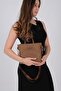 Tütün - Brown Satin Women's Handbag Sp1225 - 3