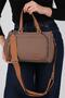 Brown - Tan Satin Women's Shoulder Bag Sp1227