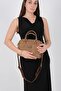 Tütün - Brown Satin Women's Handbag Sp1217 - 5
