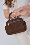 Coffee - Brown Satin Women's Handbag Sp1219 - 6