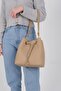 Beige - Beige Mini Rolax Women's Shoulder Bag Sp1241 - 3